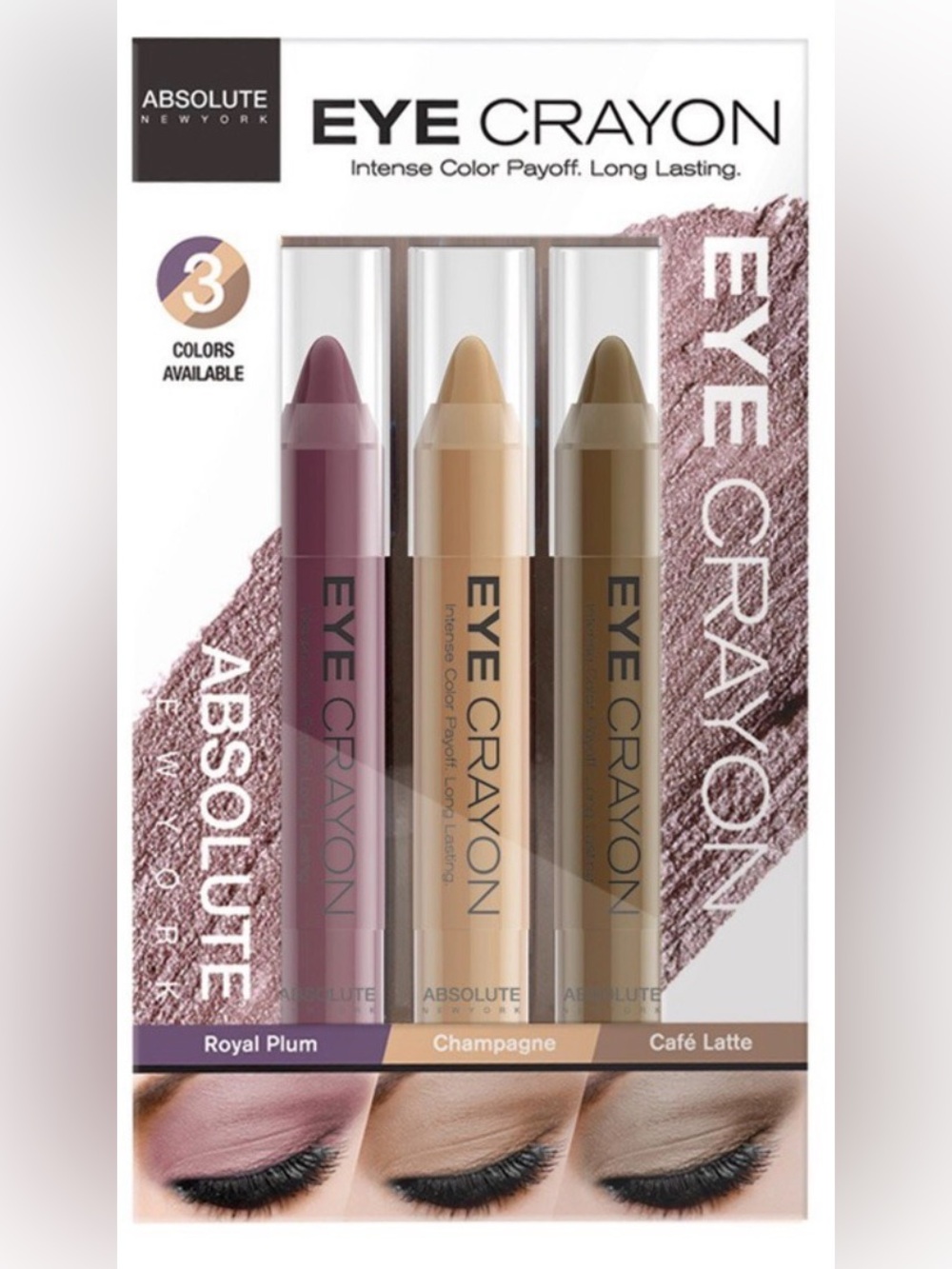Absolute New York Eye Crayon 3 Gorgeous Shades